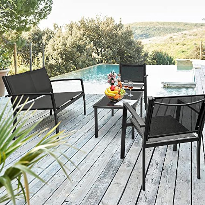 Title 1, Flamaker 4 Pieces Outdoor Patio Furniture Texti...