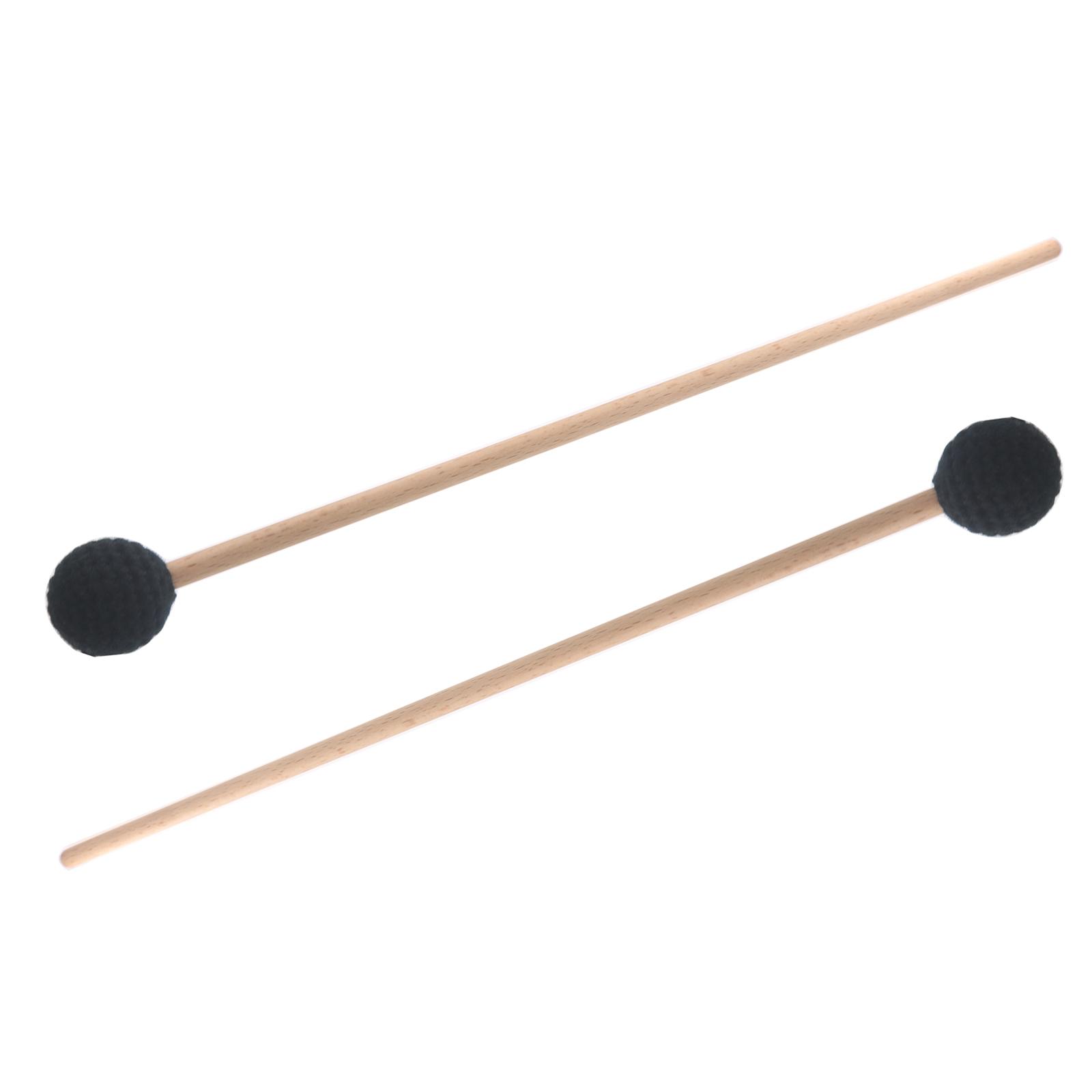 2Pcs Bell Mallets Glockenspiel Sticks, Xylophone Mallet Percussion with Wood Handle, 17 Inch Long