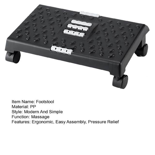 HUANUO Adjustable Under Desk Footrest, Foot Rest for Under Desk at Work  with Massage, Foot Stool