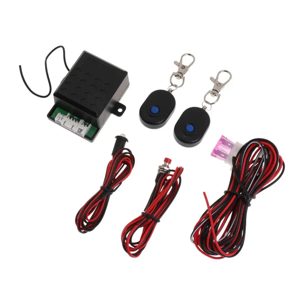 Remote 12V Universal Car Immobilizer Anti Theft Alarm Security System Kit