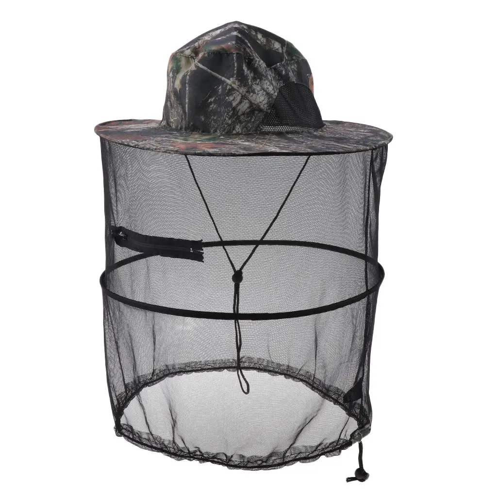  Head Net Hat, Sun Hat Bucket with Mesh Protection