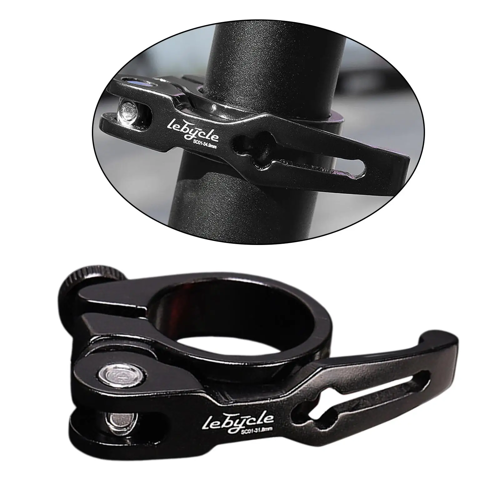 Bike Seatpost Clamp Quick Release BMX Bicycle Seat Post Clip 31.8/34.9mm