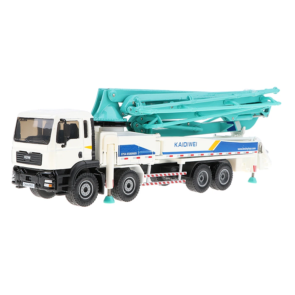 1:50 Scale Alloy Die-cast Vehicle Model Toy Engineering Concrete Pump Truck Car High Simulation Kids Gift