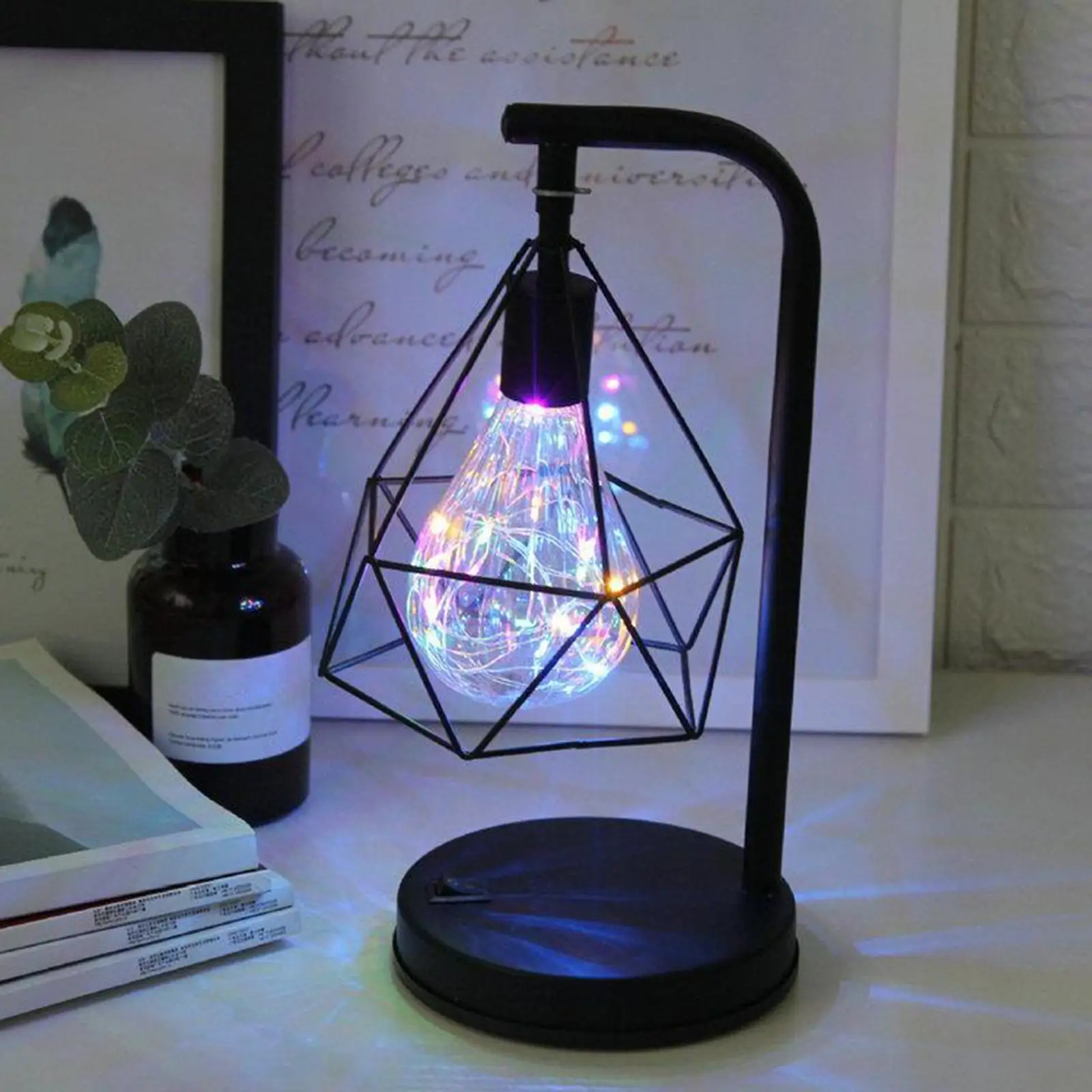 Modern Table Lamp USB Bedside Sconce Geometric Modeling Light
