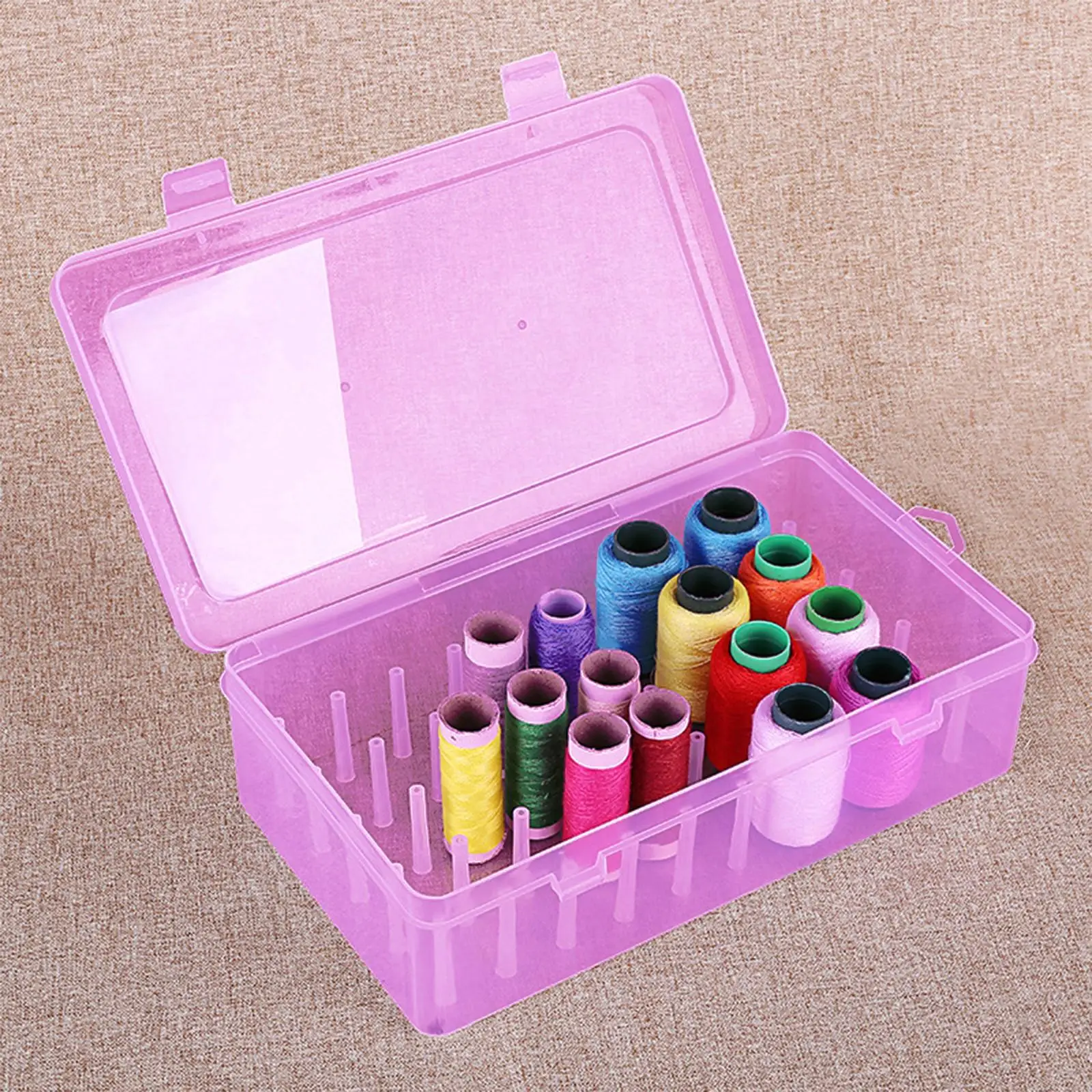 Sewing Thread Storage Box Transparent 42 Embroidery Thread Organiser for