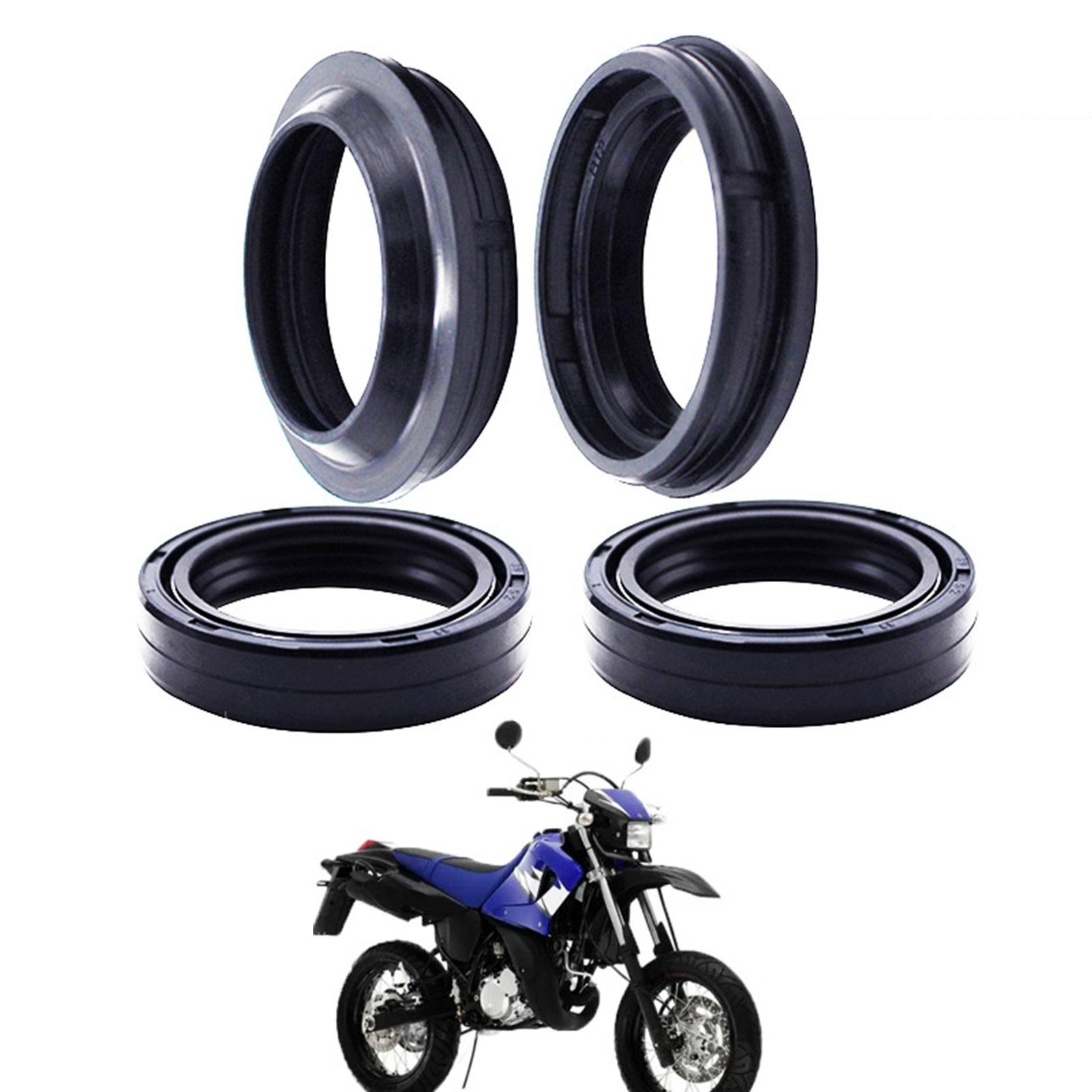 4 Pieces 36x48x11mm Durable Motorcycle Front Fork Damper Oil Seal and Dust Seal for Yamaha XT 125 R Bra 2007 1D4-f2480-00