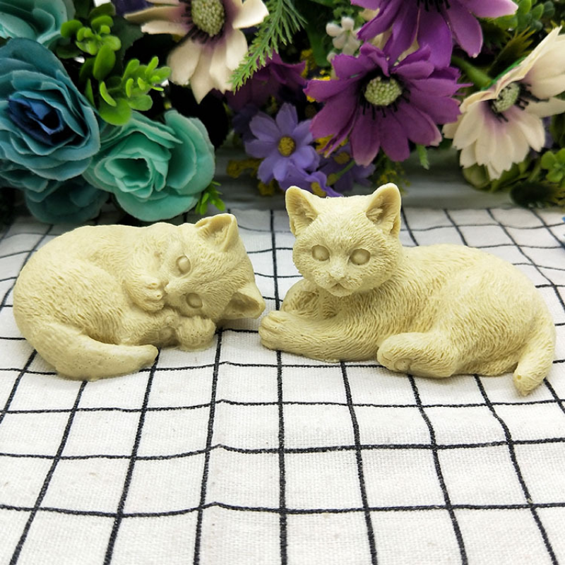 Description Picture 5 of itemLarge Sleeping Cat Silicone Candle Mold Diy Handmade Animal Resin Gypsum Soap Cake Chocolate Making Tool Home Decoration Gift