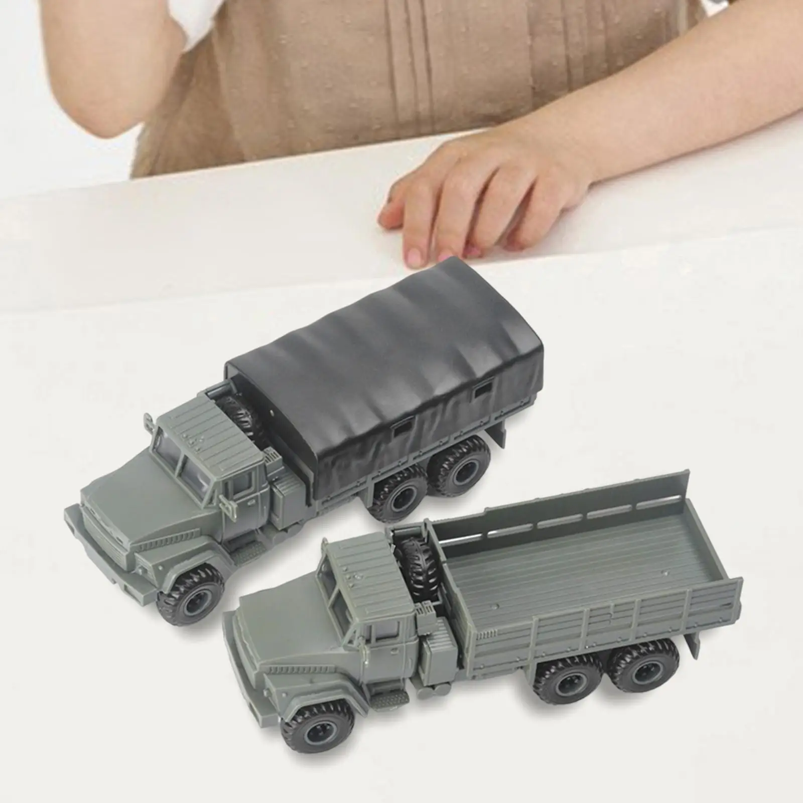 2Pcs 1:72  Transport Truck Model Detachable Assemblable for Gifts Boys
