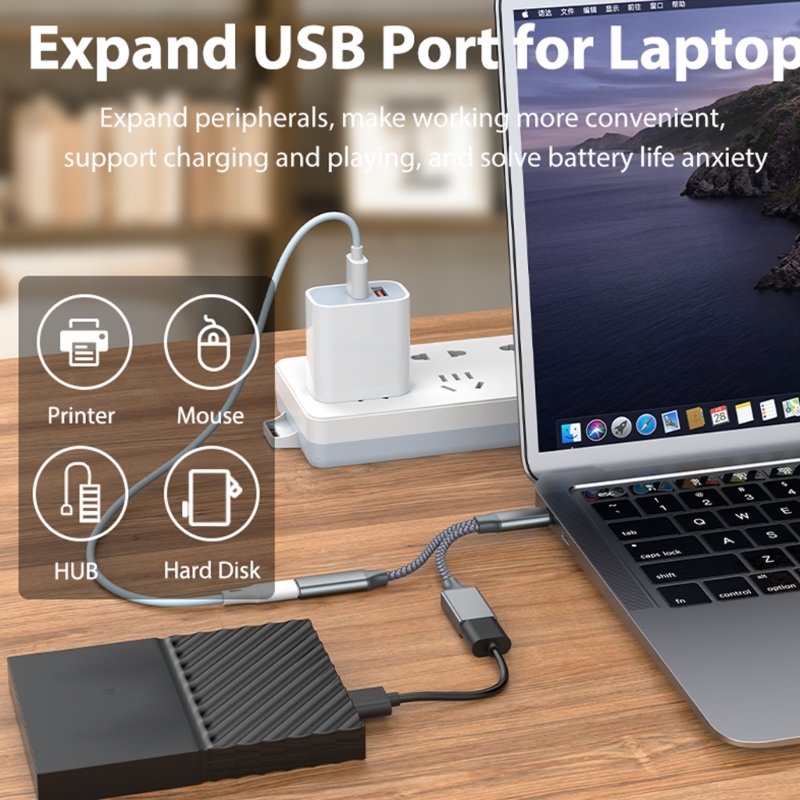 PD10W Schnelllade-USB-Typ-C-zu-USBC-OTG-Adapterkabel für Mobiltelefon-Laptop – Detail 7