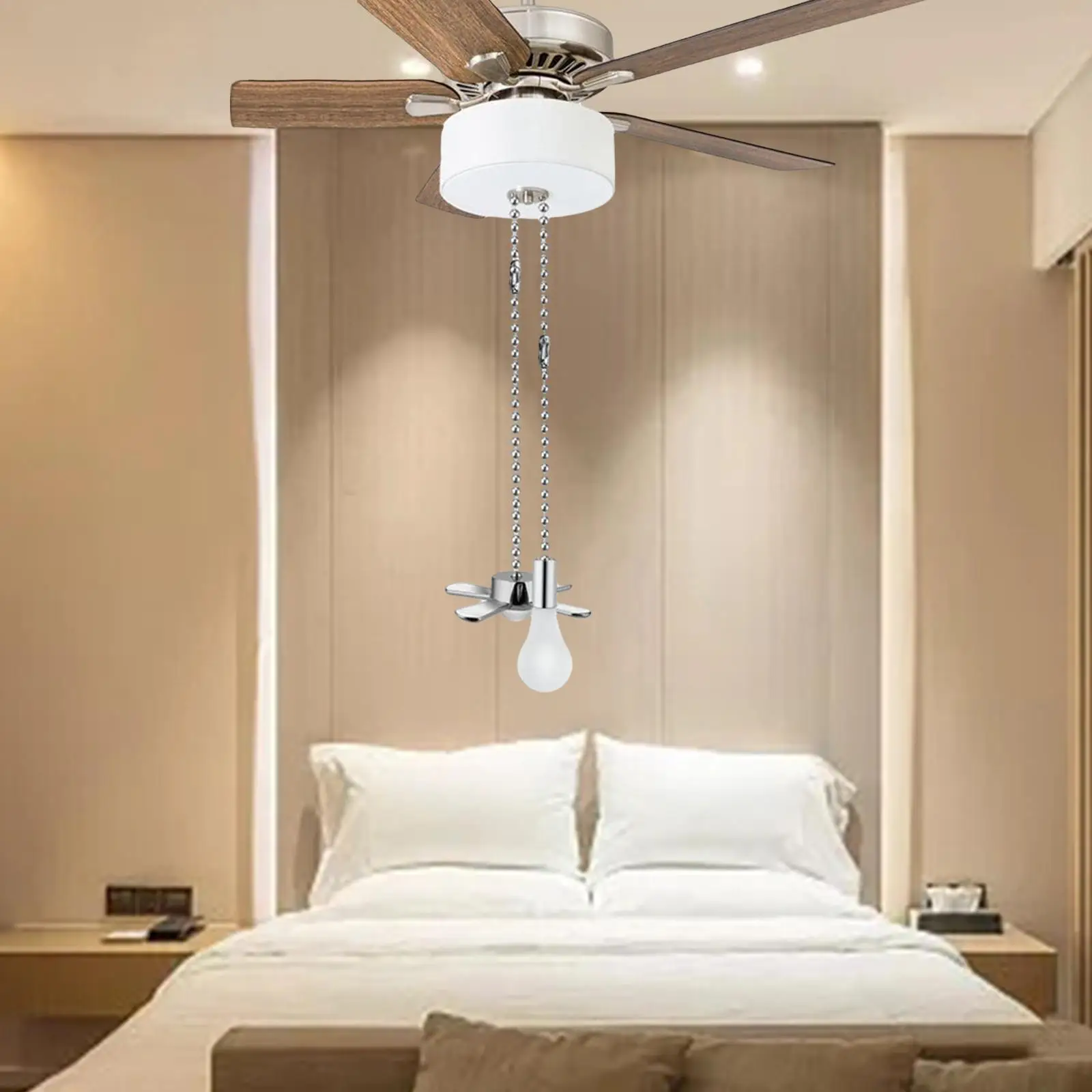 Metal Ceiling Fan Pull Chains Stylish Lamp Chain Decorative Extender Zipper