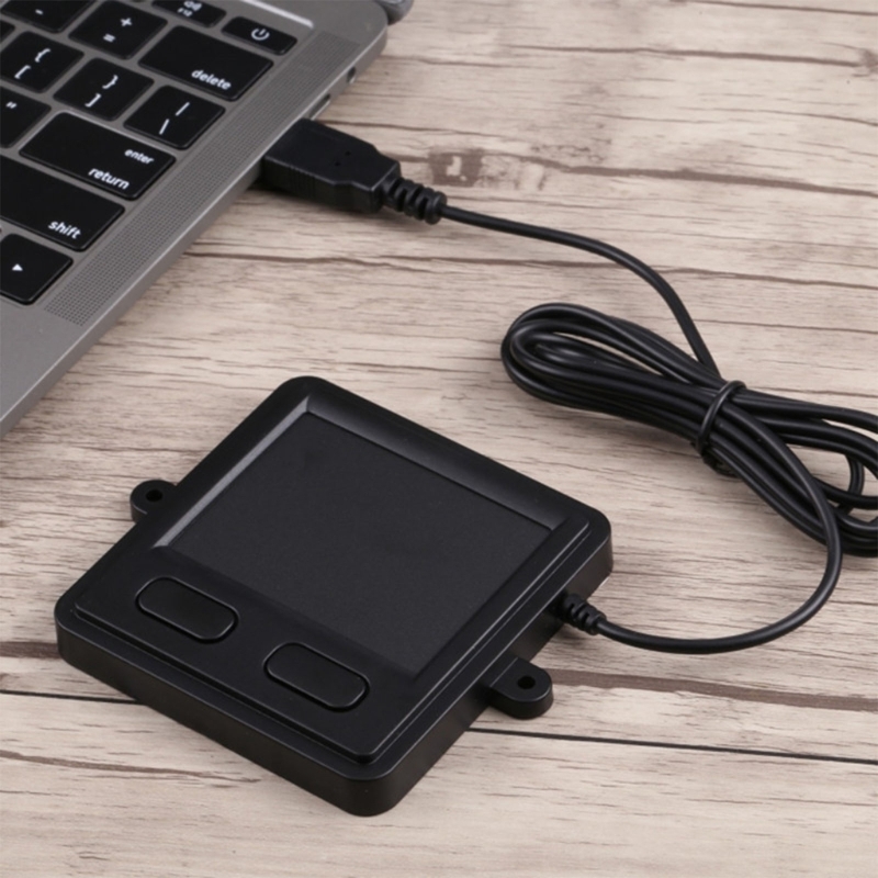 Touchpad USB com fio pequeno preto, trackpad