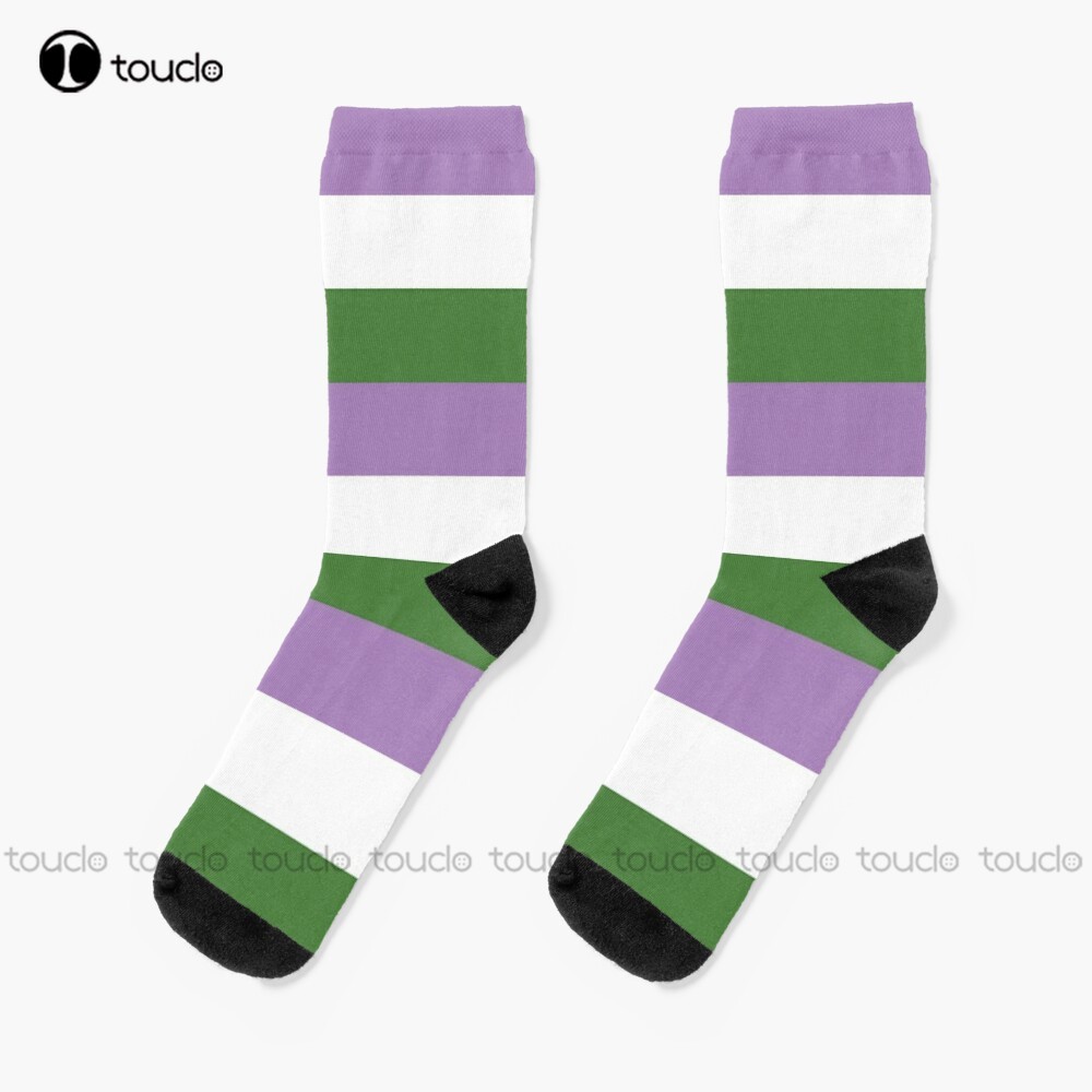 Genderqueer Pride Flag Lgbtqia Lgbt Gay Homosexual Queer Gay Pride Socks  Personalized Custom Unisex Adult Teen Youth Socks Retro | AliExpress