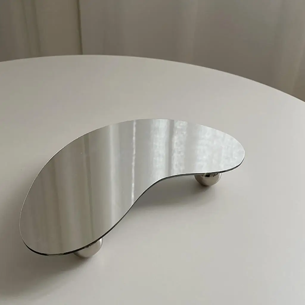 Irregular Acrylic Mirror Effect rative Vanity Tray Dresser  Plate Bathroom Bedroom  ration