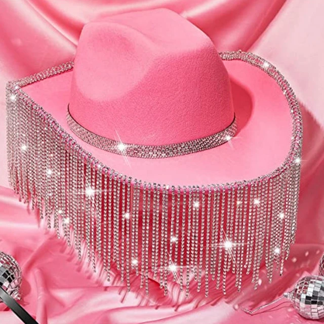Cowgirl Hat Rhinestones Fringe Glitter Rave Disco Hats for Halloween Dress  Up Cosplays Party Costume Accessories dropshipping - AliExpress