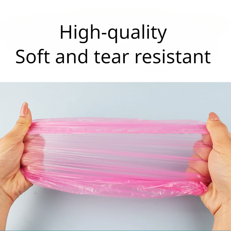 Description Picture 4 of item50/100 Pieces Shower Cap Bathroom Accessories Transparent Waterproof Shoe Covers For Bath Household Elastic Storage Bag Products