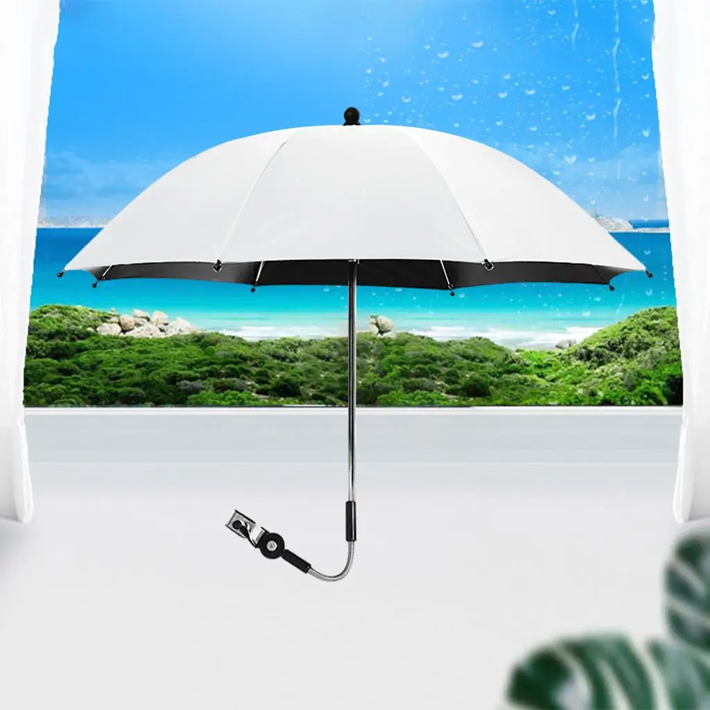 Adjustable Baby Stroller Umbrella Pram UV 50+ Sun Protection Parasol Canopy