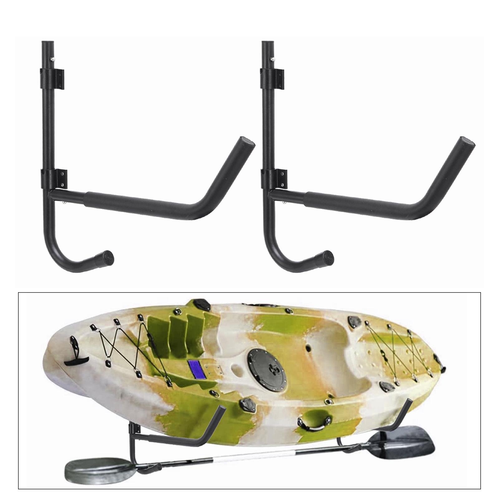 2Pcs Kayak Rack Canoe Wall Mounted Rack Surfboard Storage Hooks Boat Paddle Paddleboard Holder