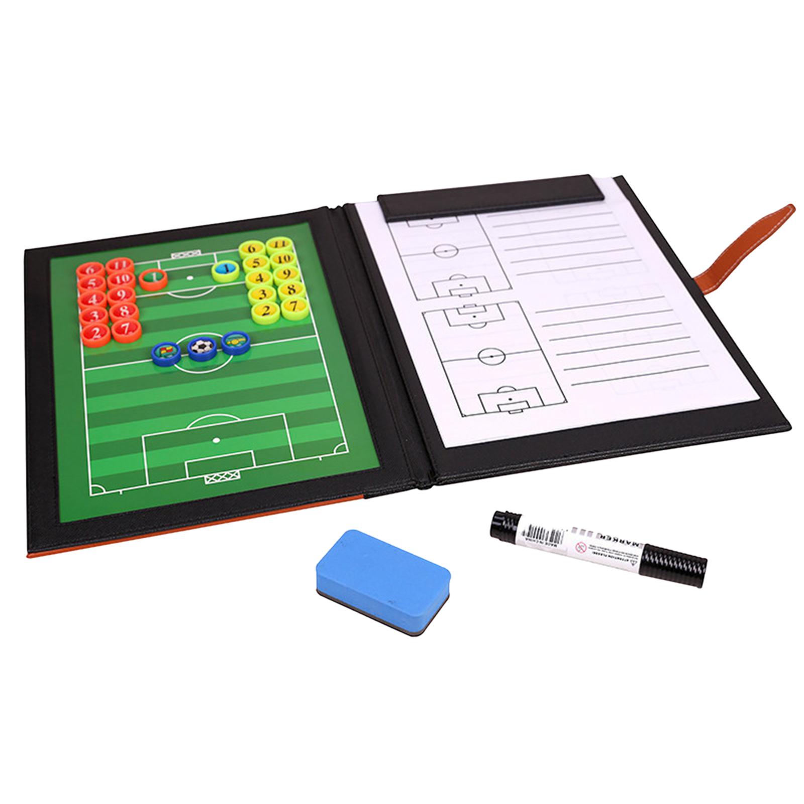 Foldable Football Coaches Board Guidance Training Assistant Large Soccer Coaching Clipboard Board for Techniques Competition