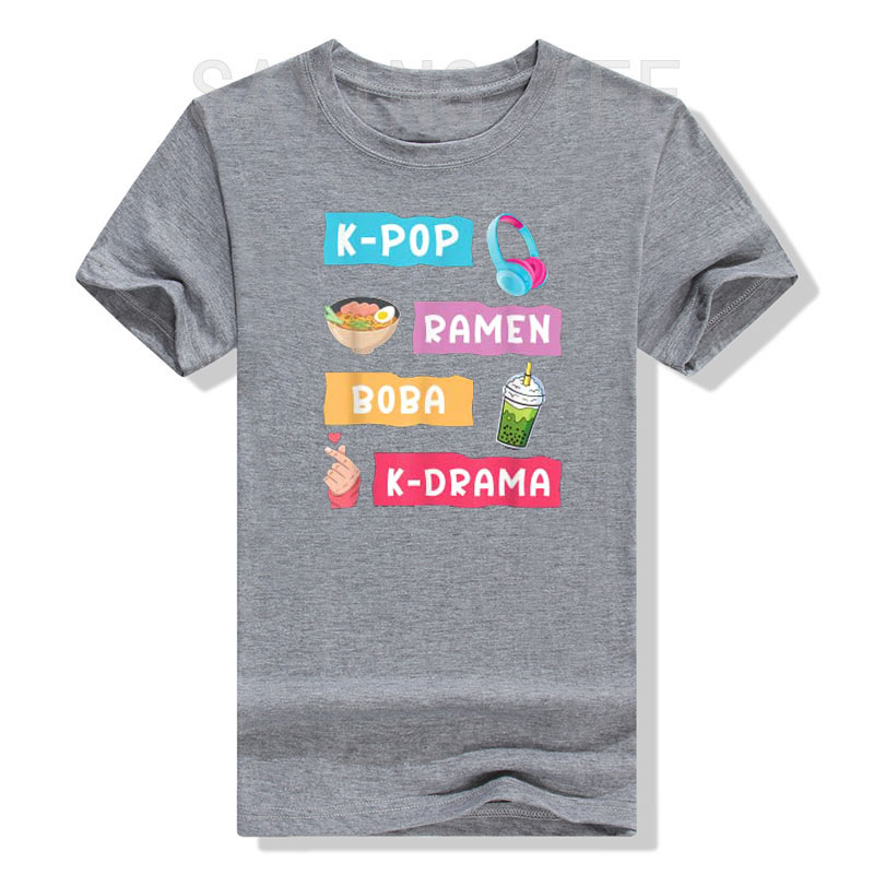 & KPop T-Shirt Presente Meninas Moda Coreia