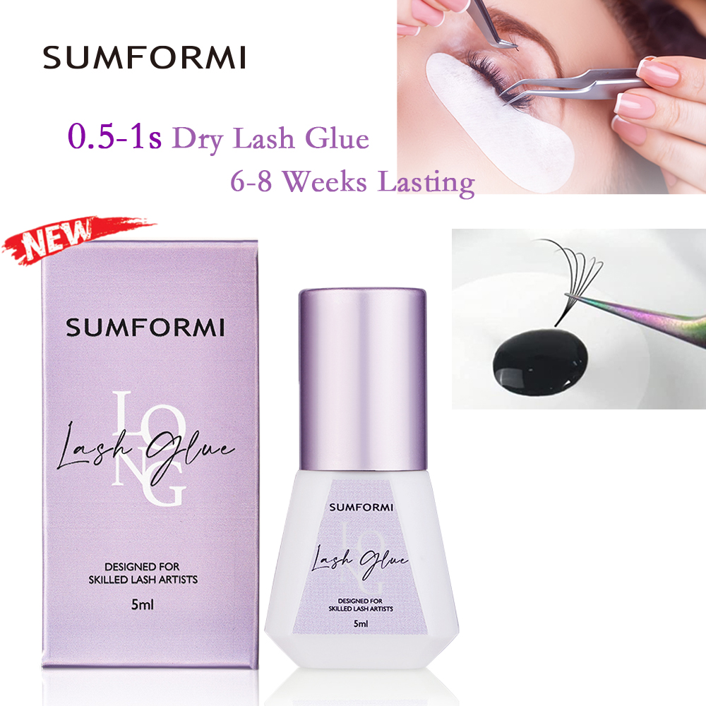 Best of SUMFORMI New Glue For Eyelash Extension 0.5s Dry Thin Black Lash Glue Low Odor Eyelashes Glue Waterproof Lash Extension Supplies Reviews & Tips