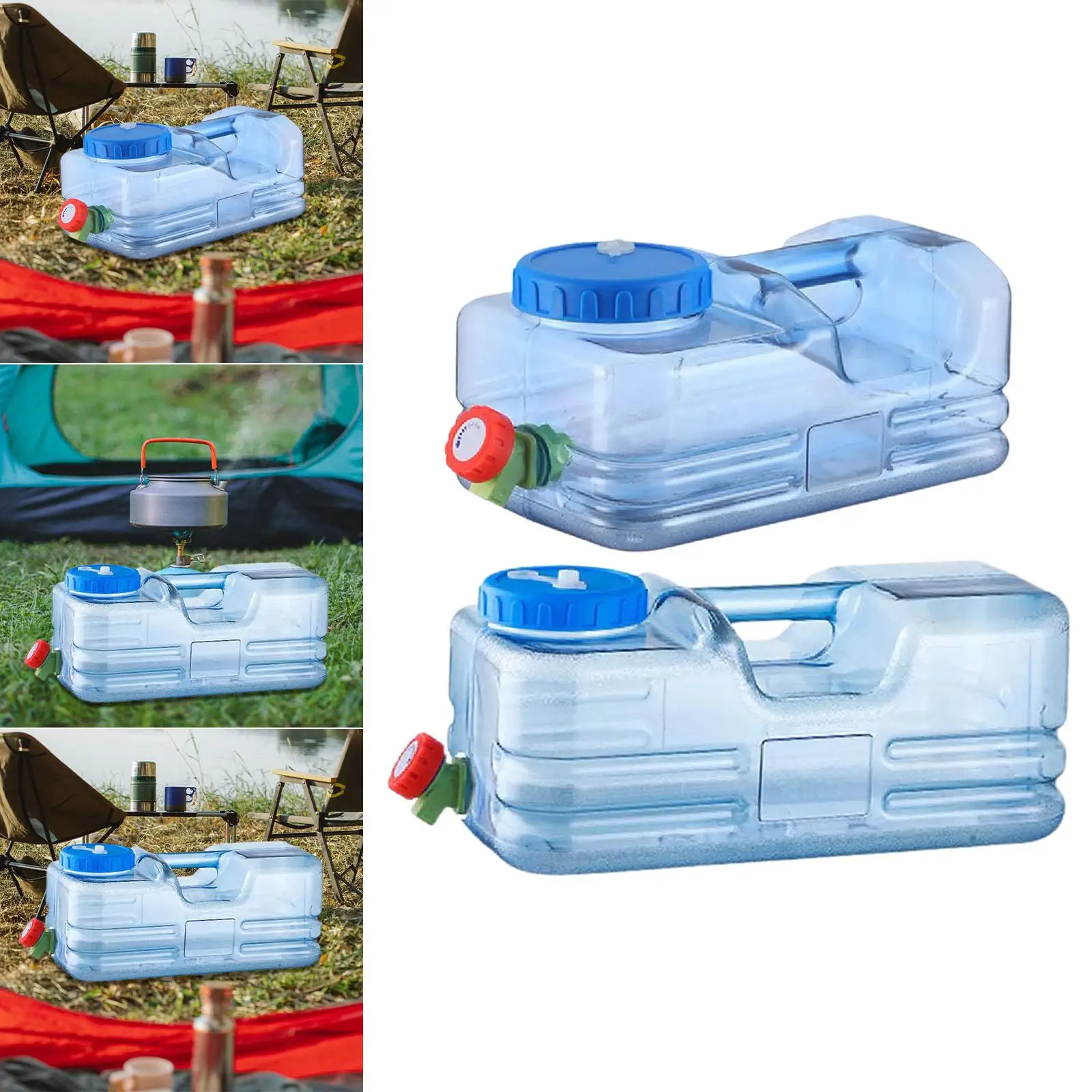 Water Storage Jug Outdoor Water Bucket Wide Mouth Water Tank Water Container with Faucet