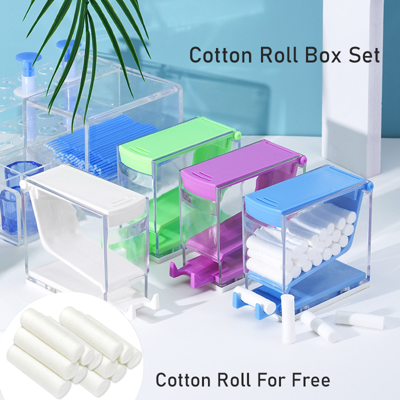 Best of Dentist Cotton Roll Dispenser Holder Press Type Box With Dental Disposable Cotton Rolls High Purity Cotton Rolls For Gums Set Reviews & Tips