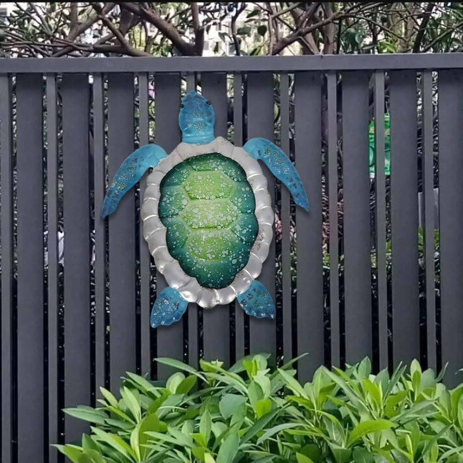 Creative Sea Turtle Wall Sculpture for Patio Indoor Outdoor Decoration