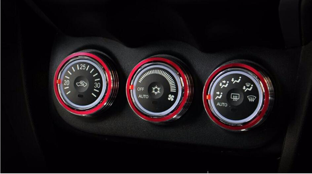 3 stücke Für Mitsubishi ASX Lancer Outlander Sport RVR Auto Zubehör Klimaanlage Wärme Control Schalter AC Knopf Dekorative Ring – Detail 5