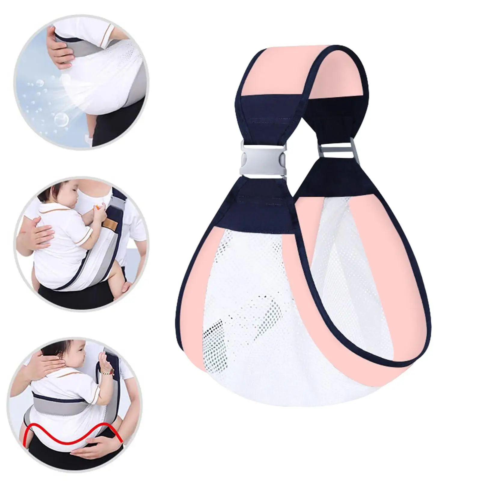 Baby Carrier Sling Breathable Soft Infant Nursing Cover Carrier with Clip