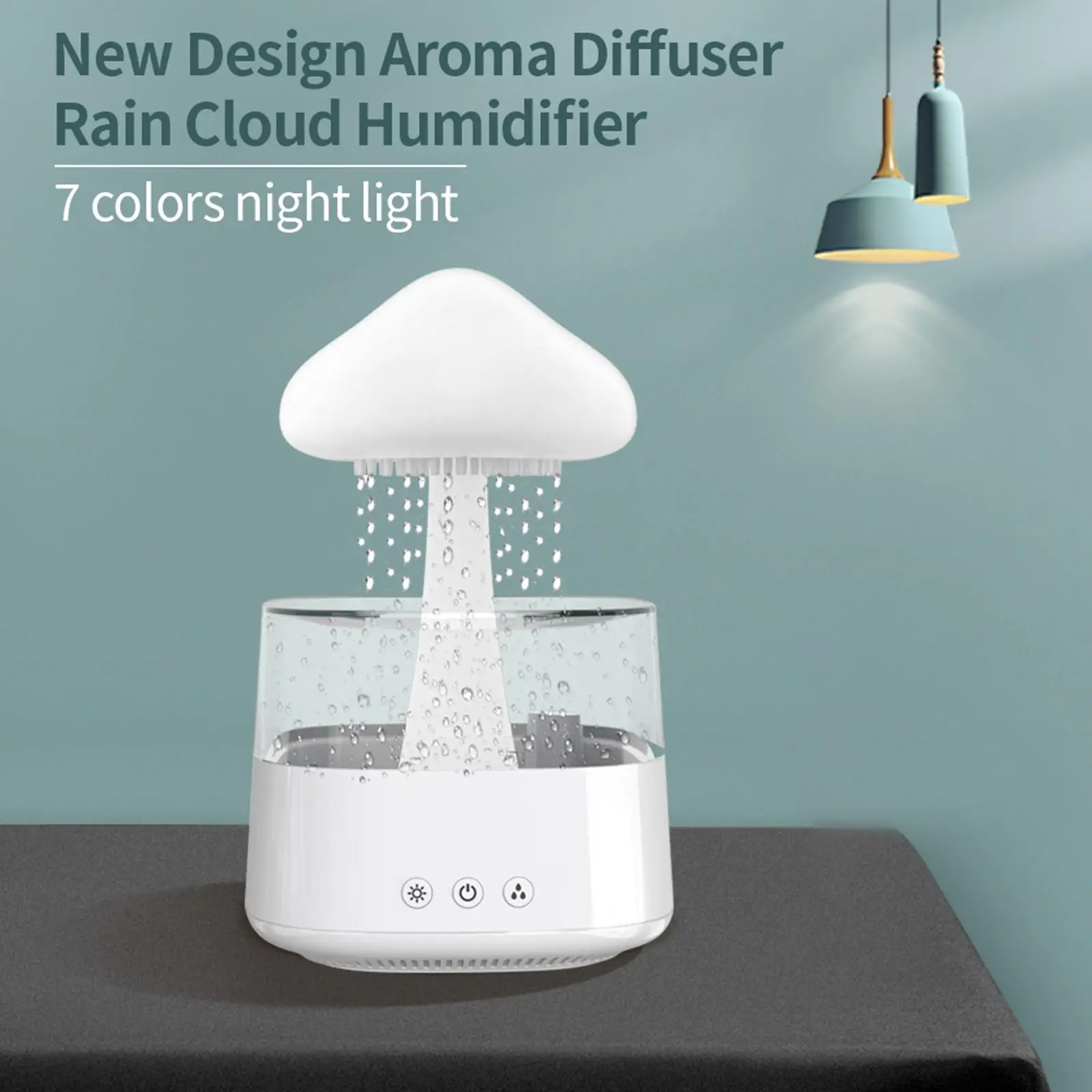 Cloud Raindrop Humidifier Essential Oil Diffuser for Living Room Study Room