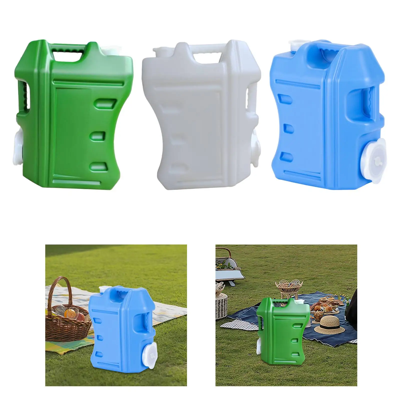 Portable Water Container 15L with Spigot Drinking Water Bottle Water Bucket Water Jug for Camping Hiking Bathing RV Picnic