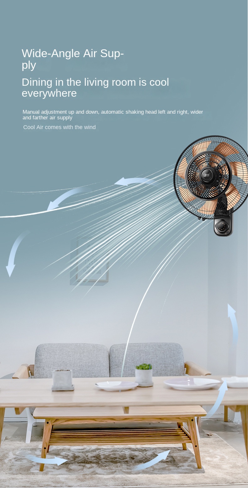 Title 7, 16/18 /20 Inch7 leaves Wall Mounted ElectricFan...