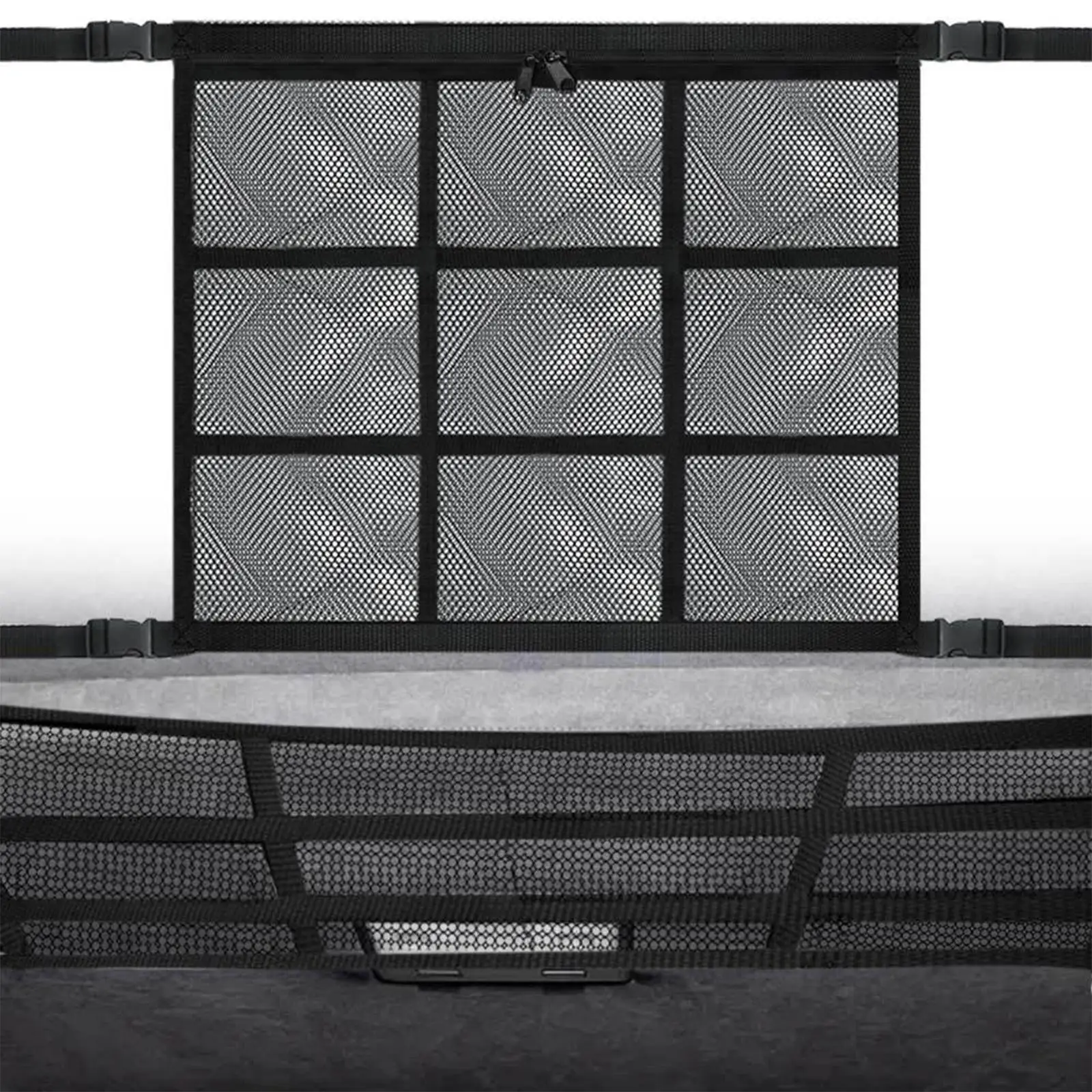 Car Ceiling   Net 90x62cm Pocket Interior Roof Tent Double- for Travel Automotive SUV  Camping Organizer