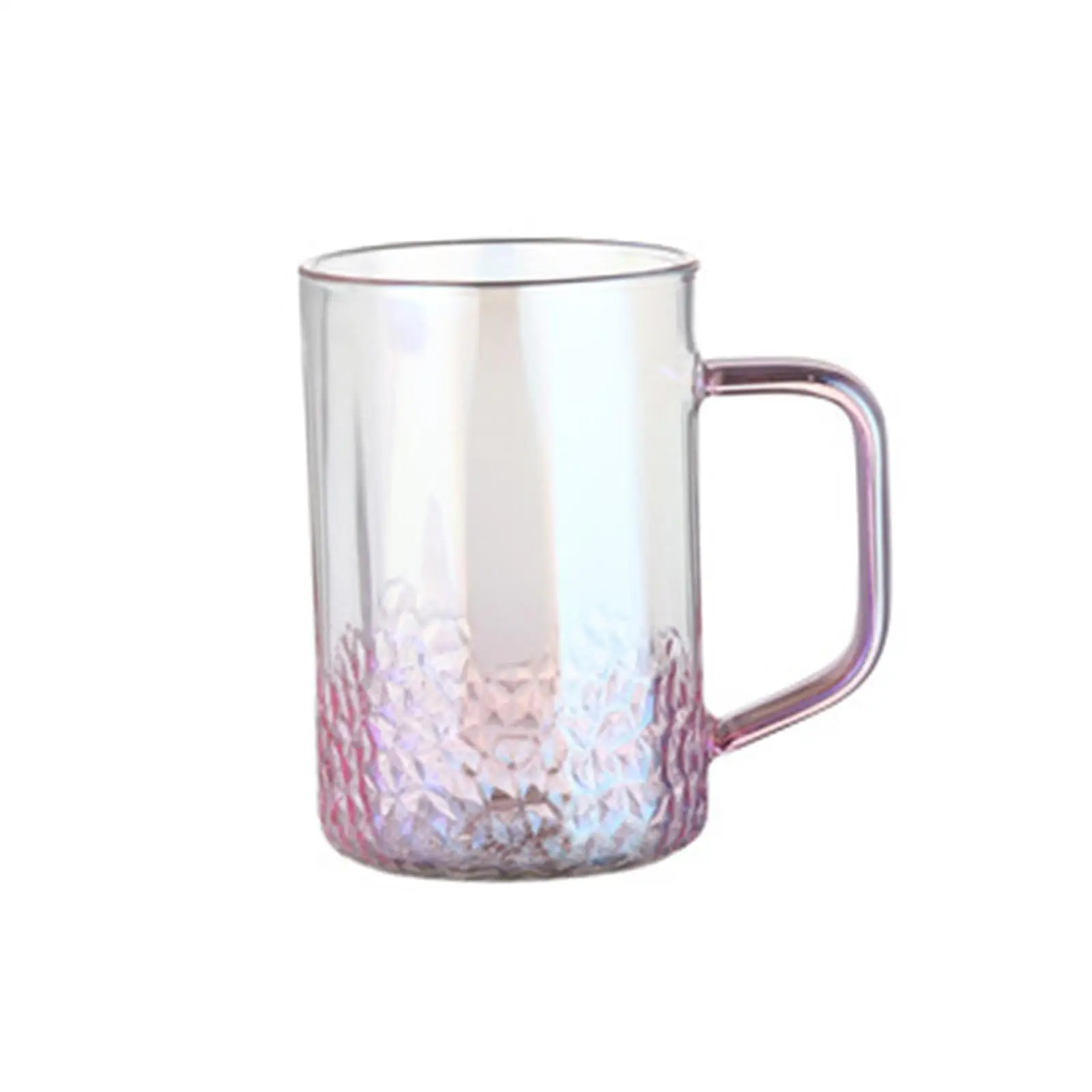 Glass Teapot Durable Water Cup Stylish Thick Transparent Gradient Pink for Restaurant Hotel Bedside Household Living Room