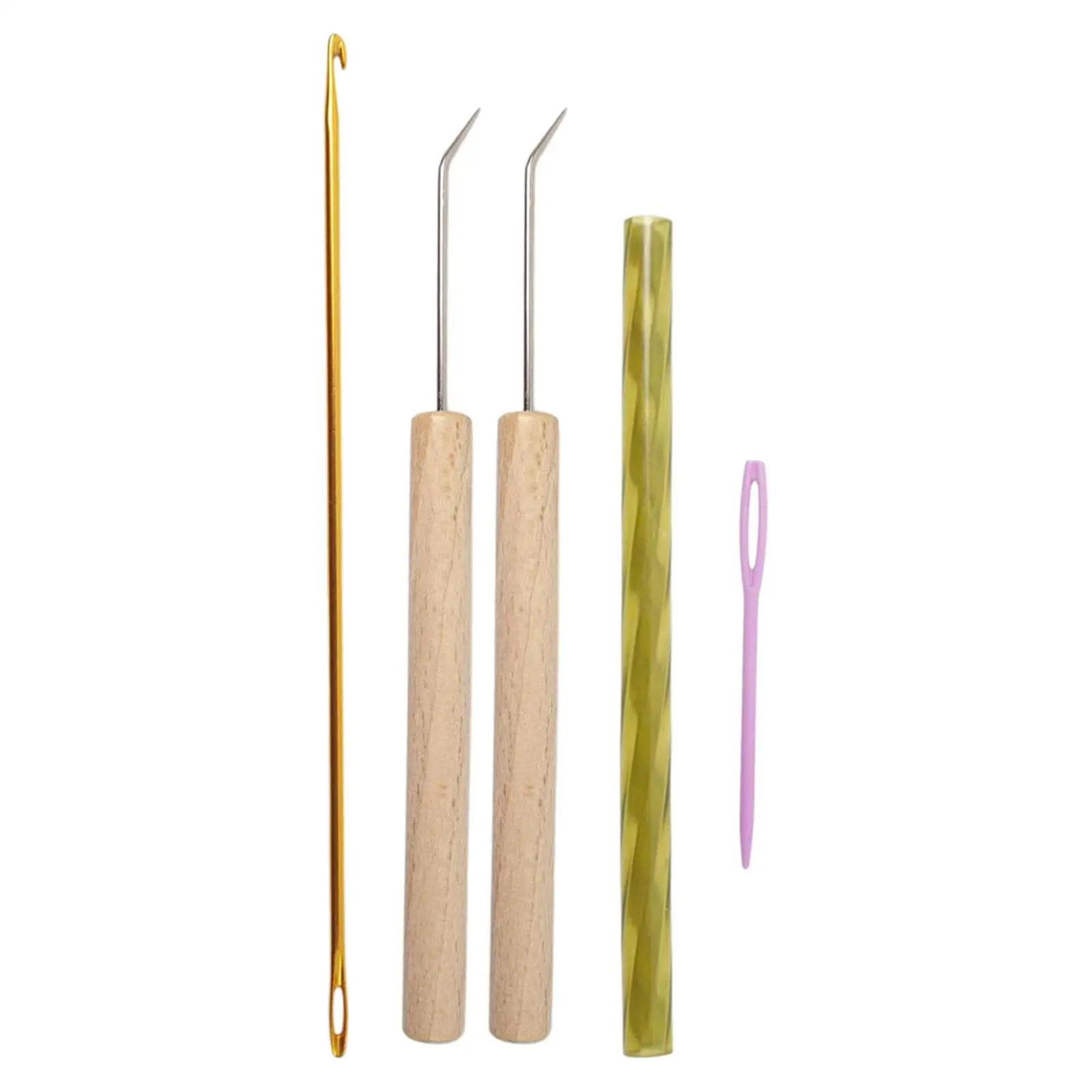 5 Pieces Round Knitting Loom Hook Set for Beginners Loom Pick Tool & Pin Knitting Device for Scarf Maker Clothes Pants Knit