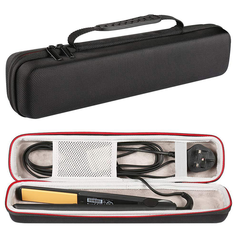 Black Travel Hair Straightener Case, Curling Iron,