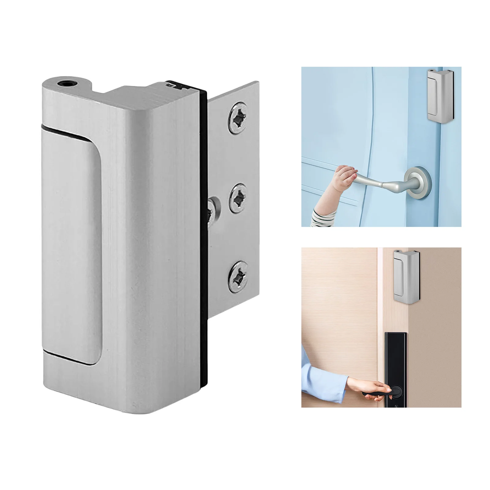 Latch Device Aluminum Reinforcement Door, Childproof Door, Inward Swinging Door