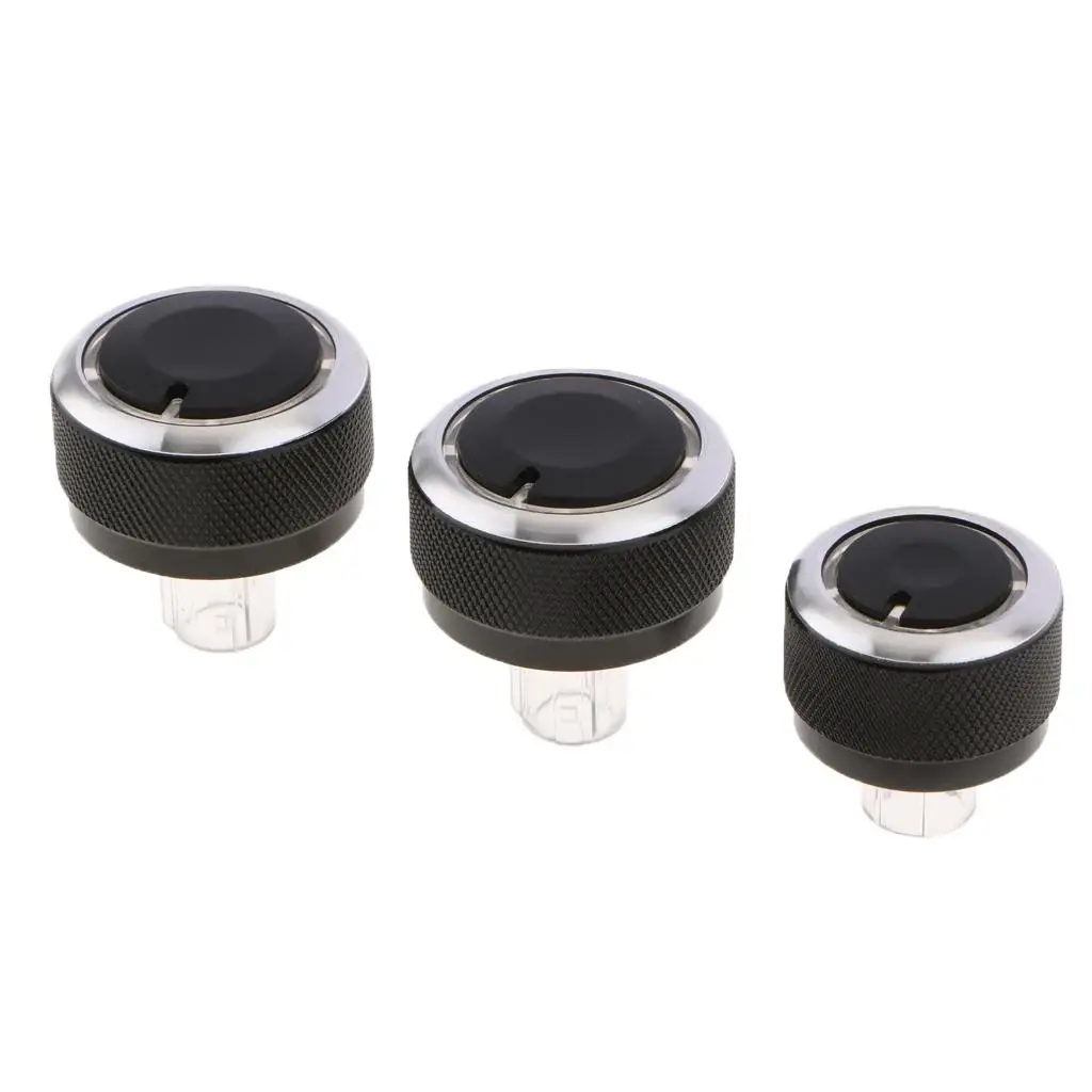 Chrome Plated Temperature Heater Climate Control Air Conditioning Knobs for