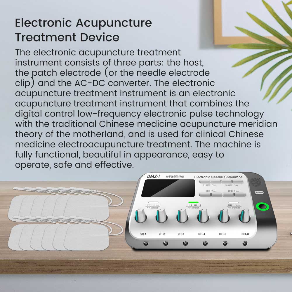 6 Output Electroacupuncture Massager Professional Acupuncture Needle Body Muscle Stimulator Tens Unit Machine Mussle Relax Tool
