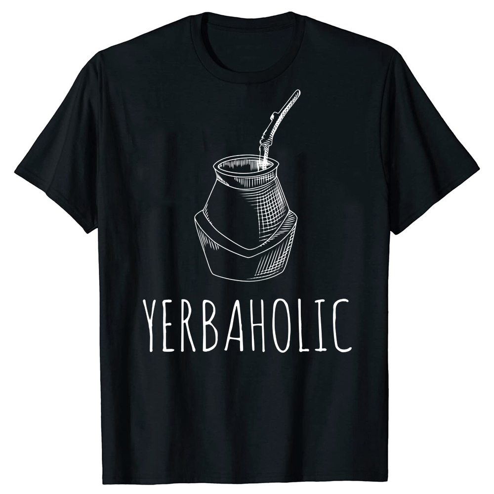 Yerba holic Yerba Mate Liebhaber lustige T-Shirts Argentinien Argentinien Vatertag Geburtstags geschenke Sommer Stil T-Shirt Herren Kleidung – Detail 3