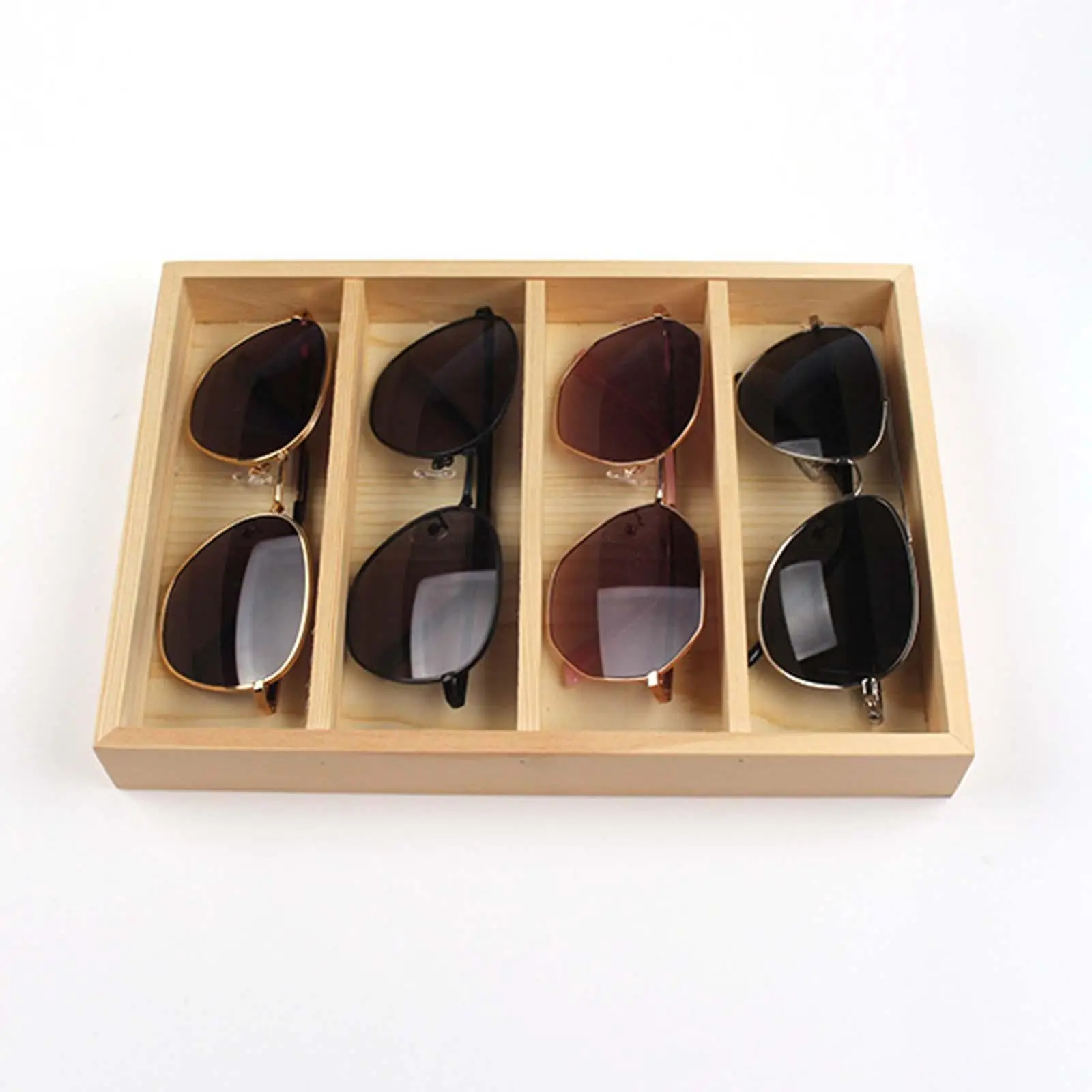 Sunglasses Display Case Compact Display Panel Showing Case Storage Panel for Glasses Shop Eyeglasses Earrings Bedroom Drawer