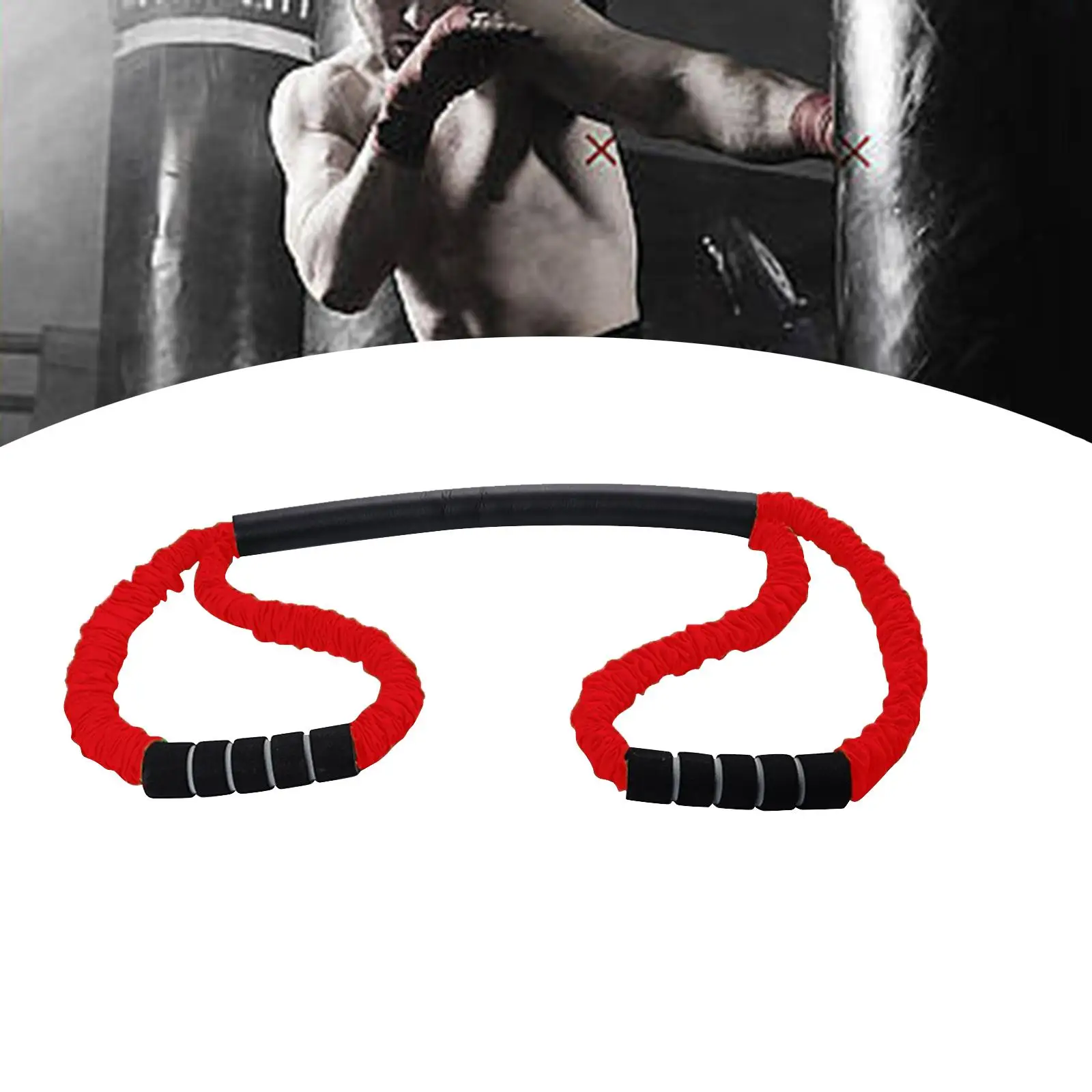 Boxing Resistance Band Gym Tension Rope Karate Trainer with Comfort Handles Workout Equipment for Shadow Boxing Volleyball