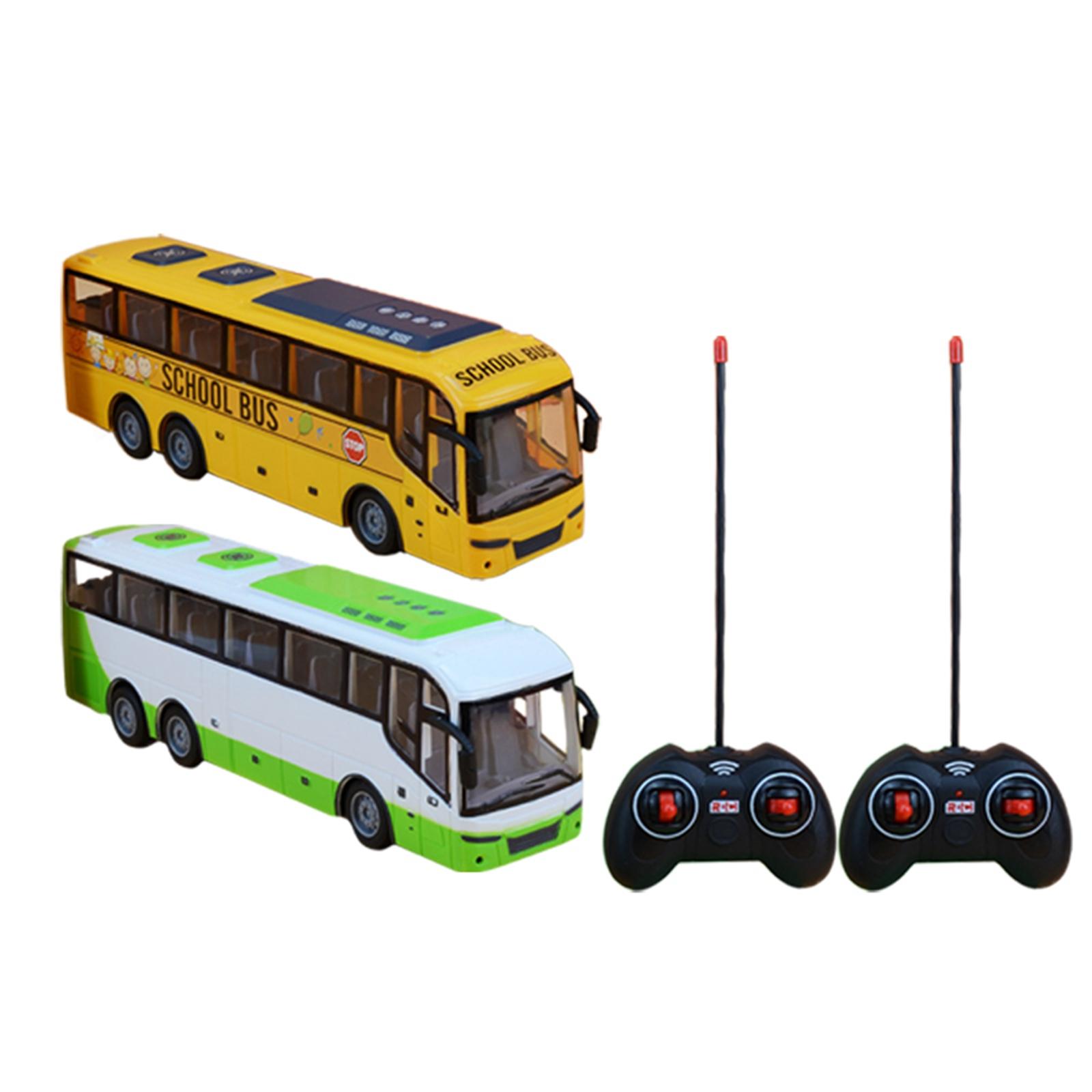 Interactive RC School Bus Toy Battery Operated Party Favors Early Learning Playtime Motor Vehicles for Age 1 2 3 Boy Girl Kids