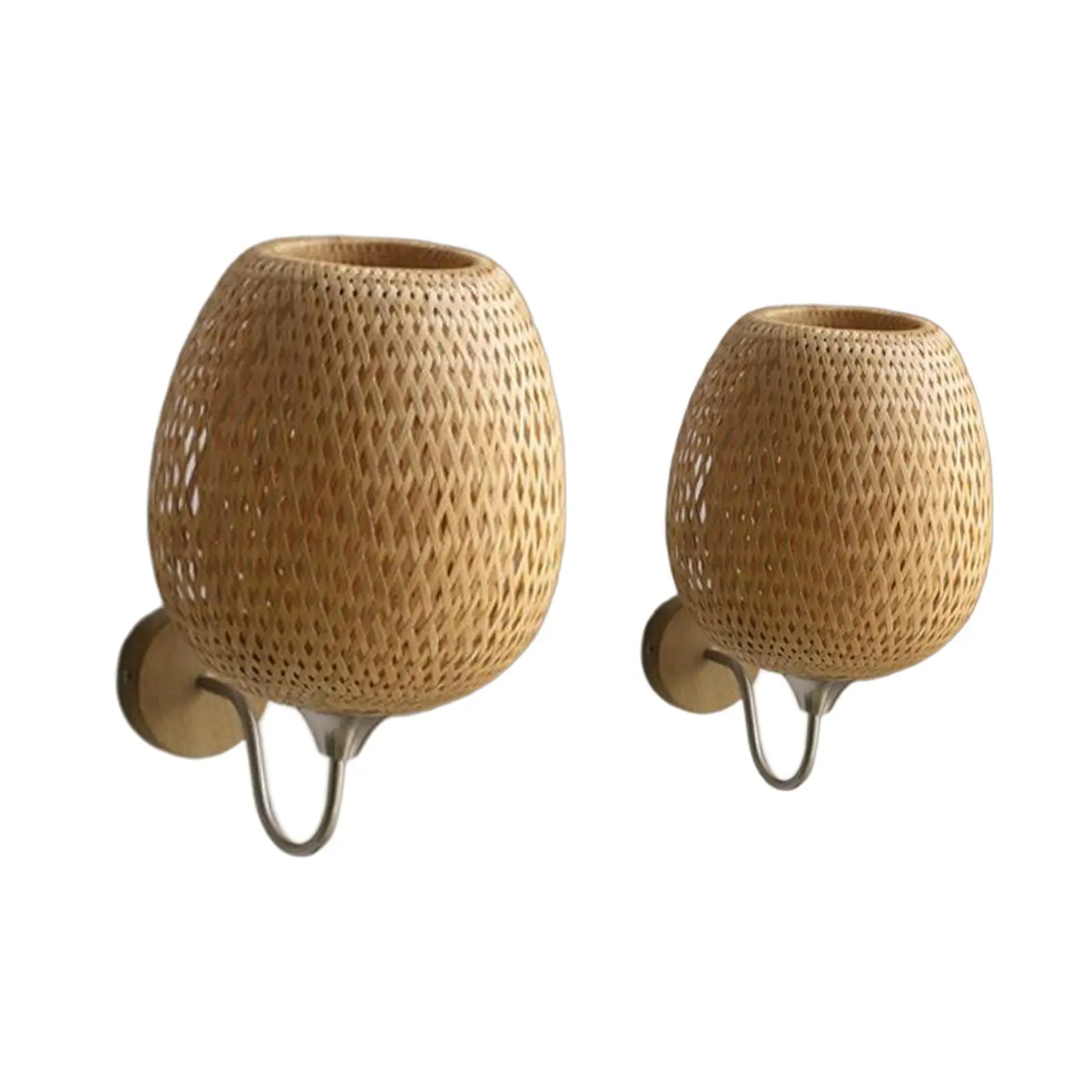 Rattan Wall Sconce Light Fixture Vintage for Living Room Indoor Fireplace