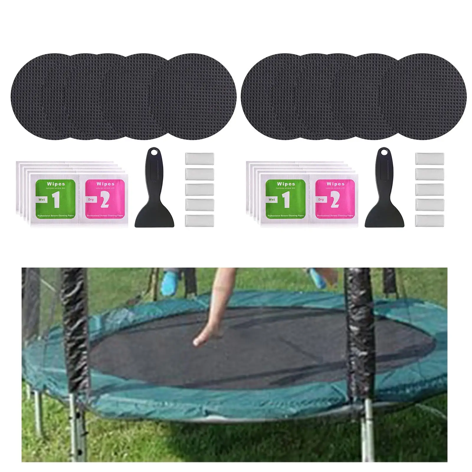 Professional Trampoline Patch Repair Kits Mesh Hole Patch for Garden Tent Repair