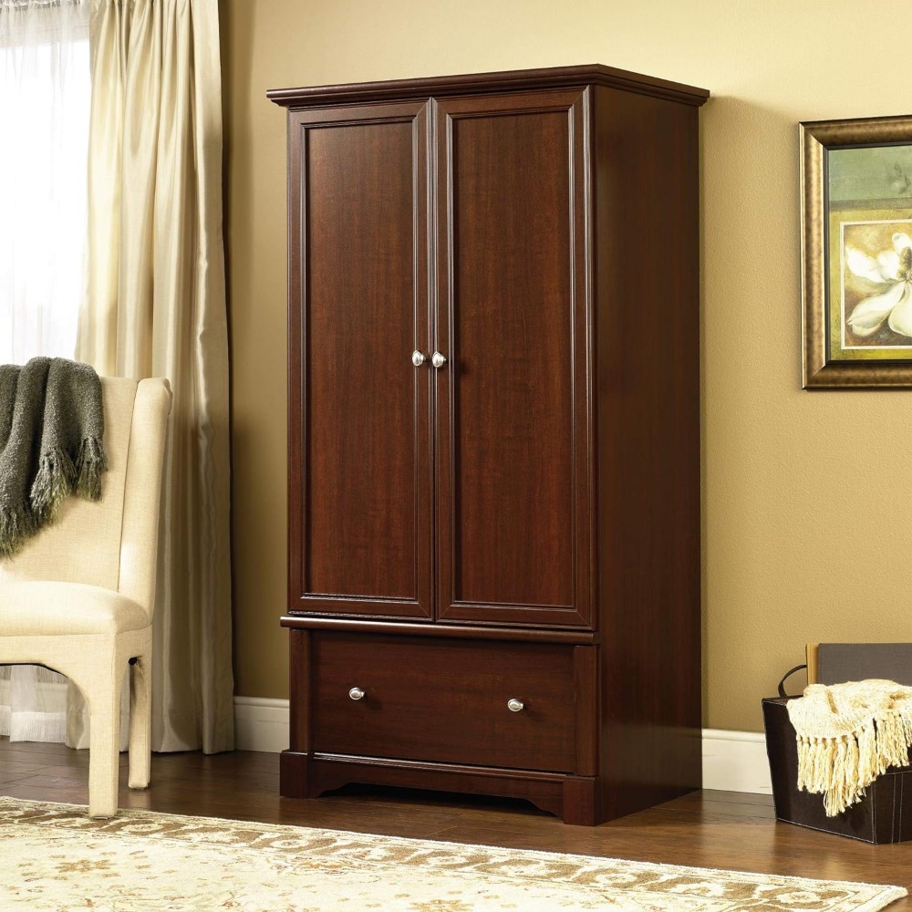 Title 4, Armoire Storage Locker Select Cherry Finish Vis...