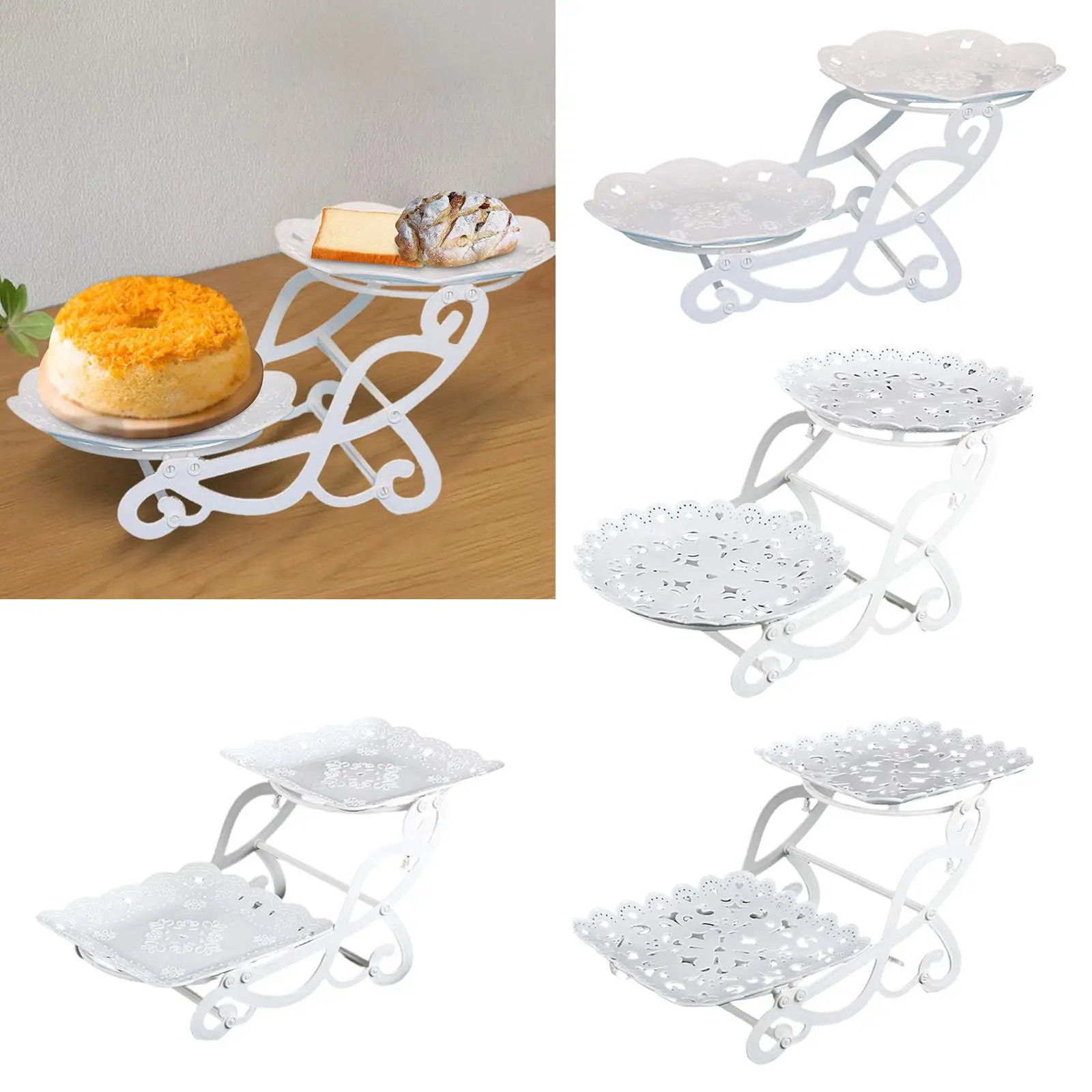 Cake Stand Dessert Serving Plate Removable for Cookies Pastry Celebration