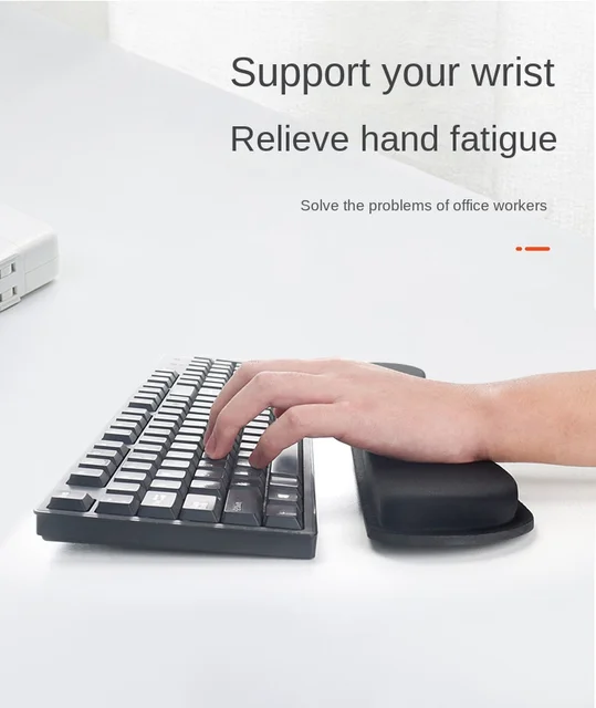 Repose-poignet pour clavier et souris, mousse à mémoire de forme, fibres  superfines pour PC, jeu, mains à plateforme surélevée - AliExpress