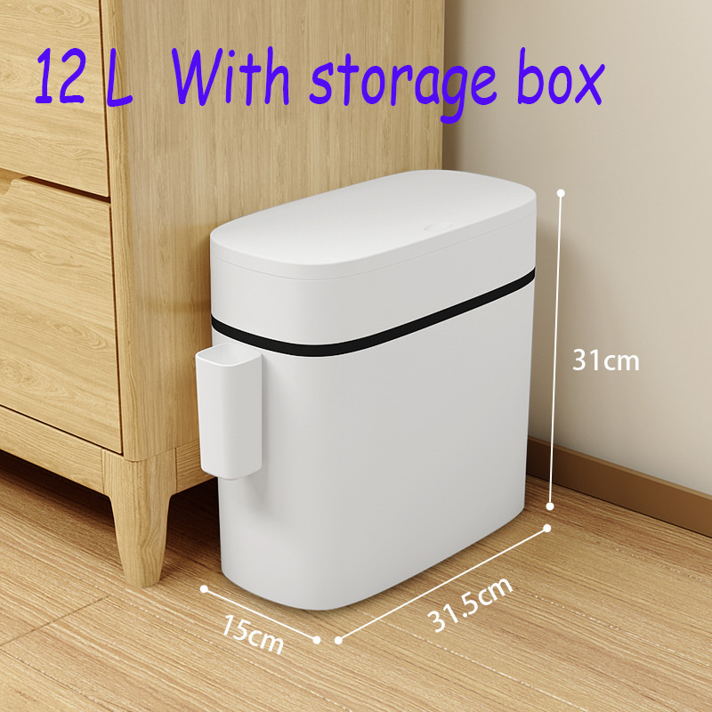 Title 24, 14L Bathroom Waste Bins Press type trash can wi...