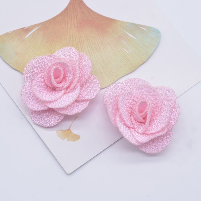 10 Stück 40 mm Mesh-Rosen-Blumen-Applikationen für DIY-Kleidung, Hut, Schuhe, Basteln, Nähen, Patches, Kopfbedeckung, Haarspangen, Dekor-Zubehör – Detail 3